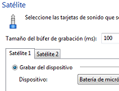 Diálogo de opciones | Satélite